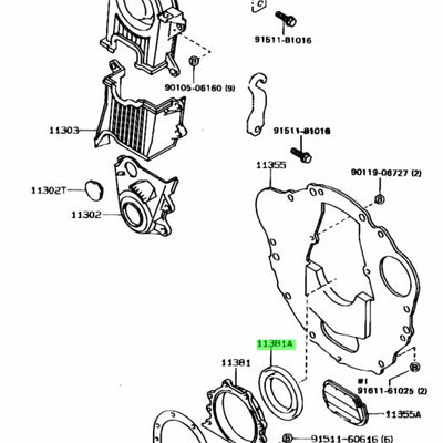 Toyota Genuine OEM Engine Rear Oil Seal 90311-70007