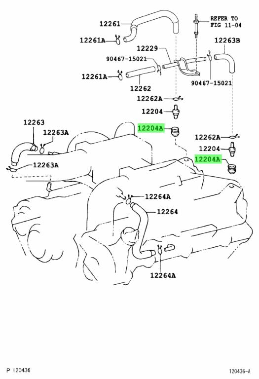 Toyota Genuine OEM 2JZ PCV Grommet - 90480-18001