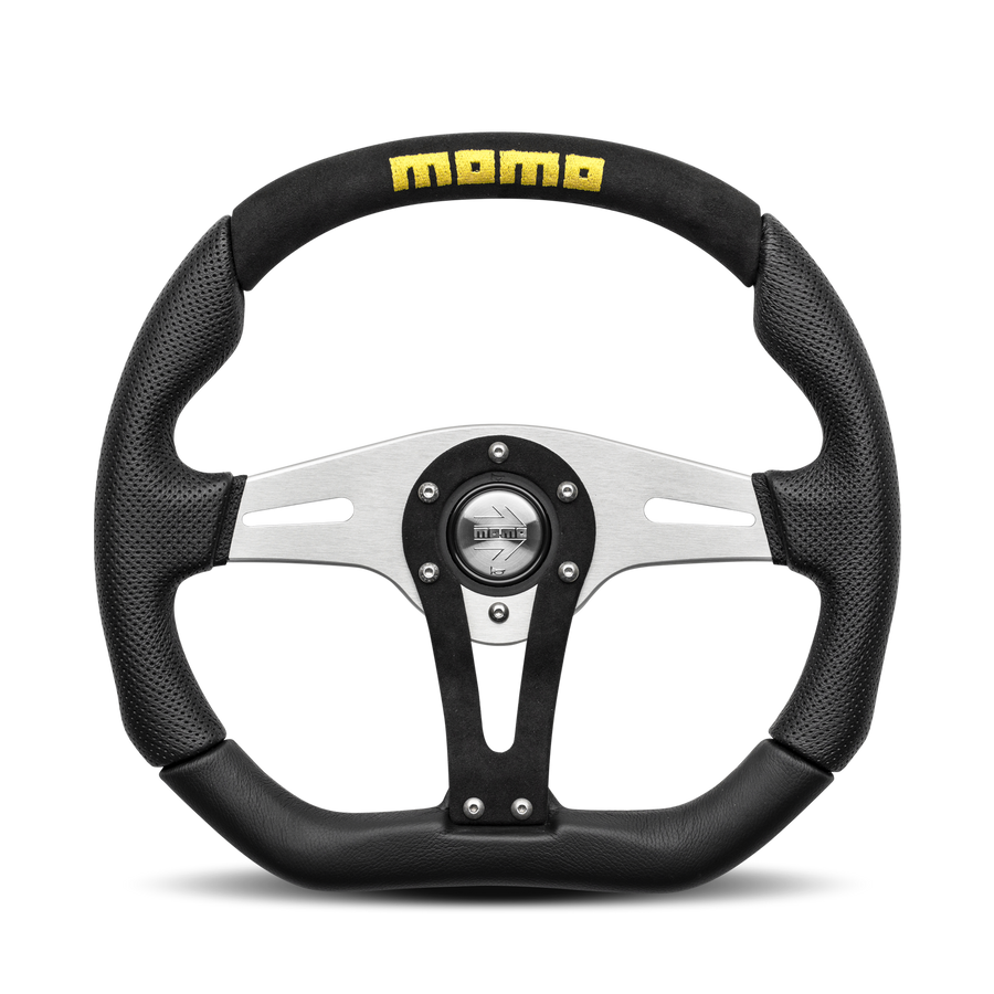 MOMO Trek Black Leather Alcantara 350mm Steering Wheel - 11102935111R