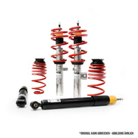 H&R COILOVER F 35-55mm R 30-50mm ADJUSTABLE COILOVER KITS. FOR AUDI A3 S3 8V 13-20 TT TTS 8S COUPE ROADSTER 14+ 28851-10