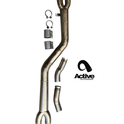 Active Autowerke X3M single midpipe – resonated – 2019+ X3M / X4M