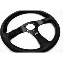 Load image into Gallery viewer, MUGEN RACING III STEERING WHEEL RED STITCHING - LEATHER
